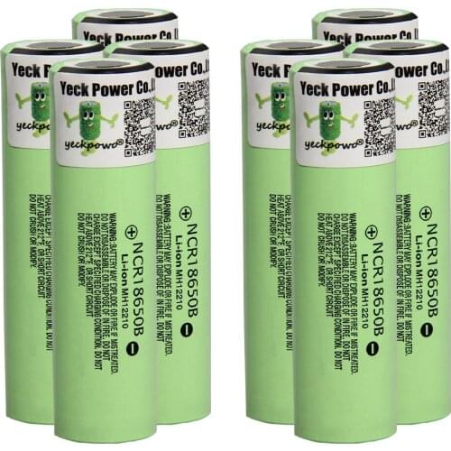 YECKPOWO ncr18650b battery li-ion batteries ion lithium akkumulator 3400mah 3.7V rechargeable akkus / 18650 charger USB 4 SLOT