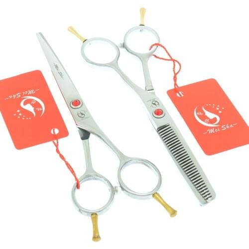 Meisha 5.5 inch Hair Scissors Barber Shears Japanese Steel Cutting Thinning Styling Tools Barber Haircut Scissors Shears A0056A