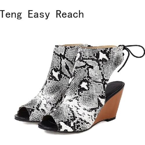 Fashion Sexy Women Fish mouth Wedges High Heels Pumps Ankle Strap Cross lace Party Wedding Shoes Woman Summer Sandals size 46