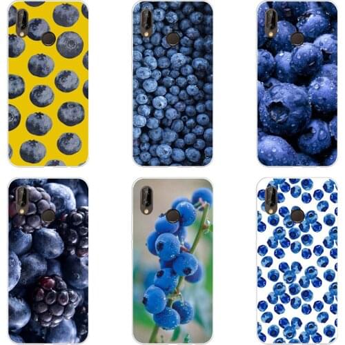 82H Blueberry Blues Soft Silicone Tpu Cover Case for huawei p 20 lite pro y6 2017 mate 10 lite