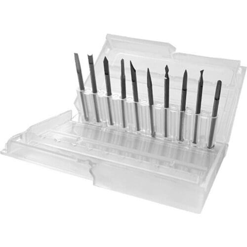 10PCS Carving Bit Walnut Carving Chisel Wood Carving Set Woodworking Milling Cutter Set Drill Bit 2.35MM Retail