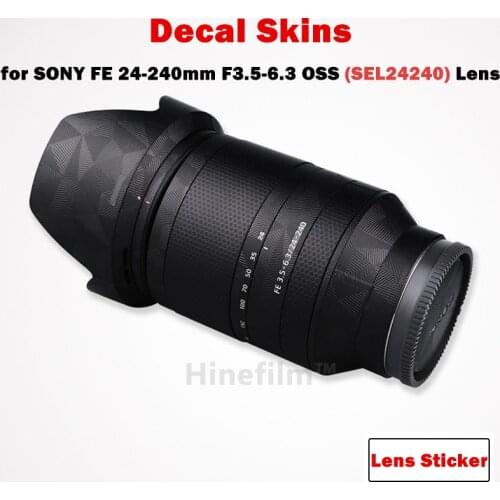 SEL24240 FE24-240 Protective Vinyl Decal Skin for Sony FE 24-240mm f/3.5-6.3 OSS Lens Decal Protector Anti-scratch Cover Film