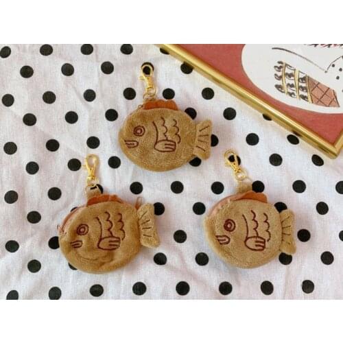 Plush fish bag mini coin purse cartoon fish coin bag for couples