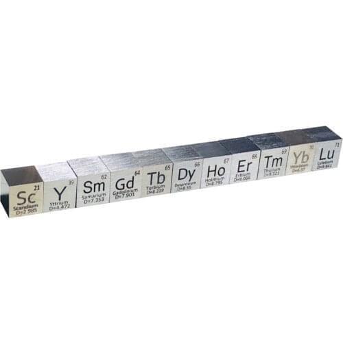 Rare Metal Cube 10mm La Ce Pr Nd Y Gd Sm Sc Er Yb Tm Sc Lu Er Dy Hand Made DIY Hobbies Display
