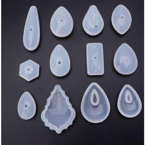 Silicone Mold Solid DIY Jewelry Making Pendant Epoxy Resin Crystal Necklace Bracelet Earrings Geometric 3D Decoration Crafts