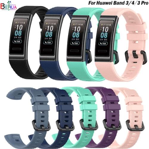 Sport silicone watchband for Huawei Band 3 / Band 3 Pro / Band 4 Pro wristband Replacement Original soft fashion strap Bracelet