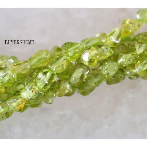 Loose Beads 2-5MM Natural Stone Green Peridot Olivine Beads Fit Necklace Bracelet Earrings String 16" S074