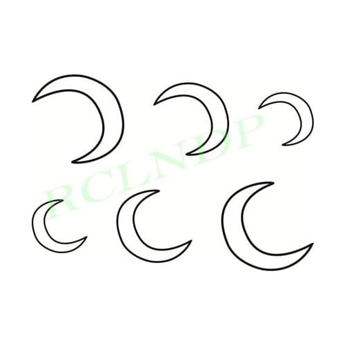 Waterproof Temporary Tattoo Sticker Small Moon Lunar Pattern Art Flash Tatoo Fake Tatto for Kids Men Women