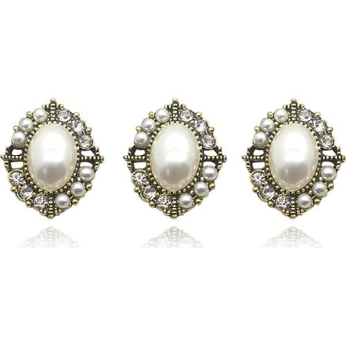 High quality! 10pcs 26mm diamond alloy pearl Diy jewelry accessories decoration can be sewing set wholesale handmade design Make