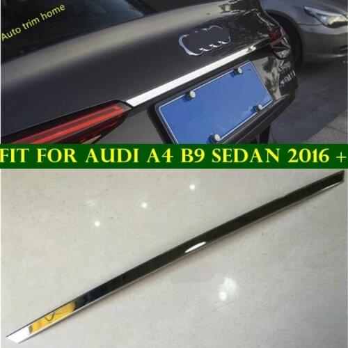 Rear Trunk Tail Door & Upper Tailgate Door Decoration Strip Streamer Cover Trim Fit For Audi A4 B9 Sedan 2016 2017 2018 2019