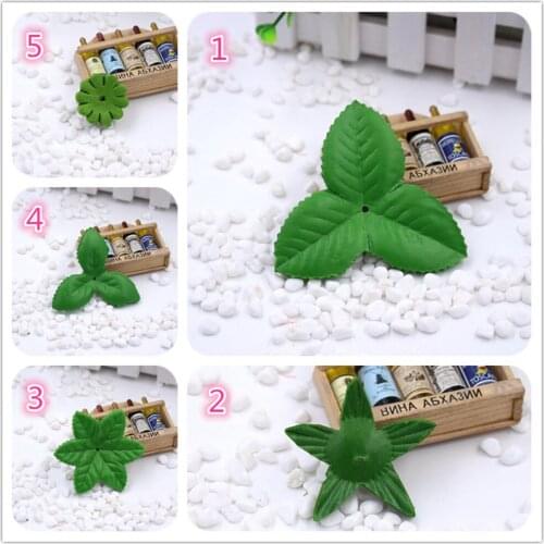 20pcs 3 / 8cm autumn color leaves artificial flower diy wreath handmade scrapbook wedding decoration home gift fake