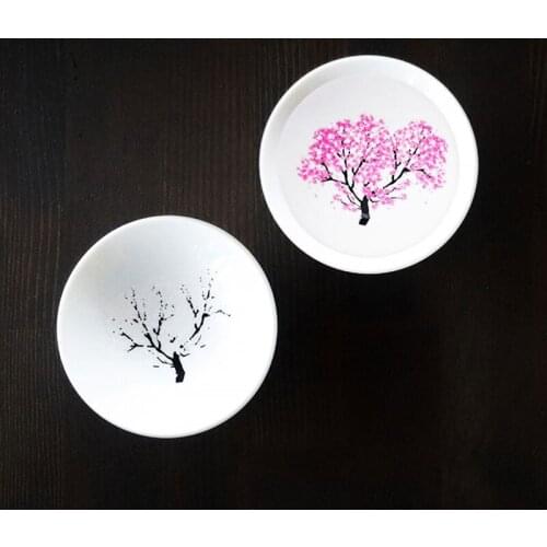 1pc Magic Sakura Cup Cold Temperature Color Changing Teacup Flower Display Tea Cup Creative Ceramic Tea Cup Tea Bowl Drinkware