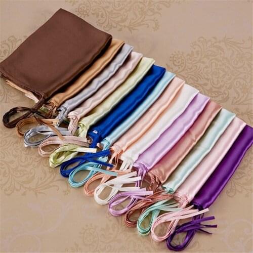 100% Nature Mulberry Silk Solid Pillows Towel Bedding Pillow Towel Tied Up Pillows Cover Multicolor Pillowcase for Healthy Sleep