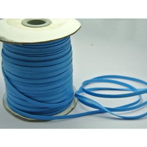 100 Yards Blue FLAT Korean Waxed Cord Craft Lace String Thread 4mm