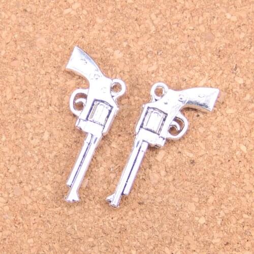 8pcs Charms machine gun assault rifle 35x15mm Antique Making pendant fit,Vintage Tibetan Silver,DIY bracelet necklace