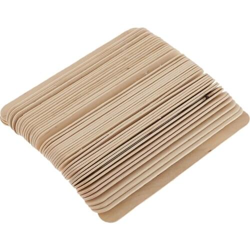 50pcs Disposable Wax Spatula Body Hair Removal Waxing Stick Wooden Tongue Depressor Applicator