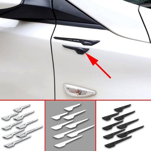 8PCS Universal Car Edge Anti Collision Scratch Safety Guards Door Side Body Corner Sticker Rubber Protector Stripes