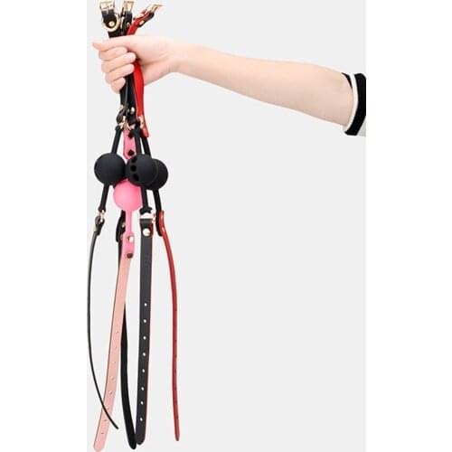Bondage Ball Mouth Ball Gag Sex Toys for Couples Restraint SM Goods for Adult Games Leather Band Bdsm Toys Sexy Shop Produtos