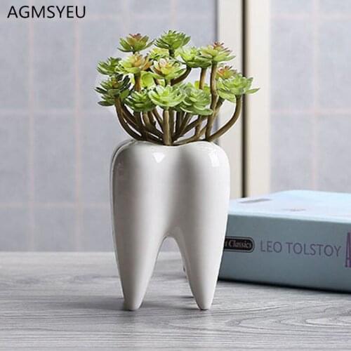 Home decoration succulent plant small flower pot small creative simple white succulent flower pot small ceramic gift 3pcs/lot