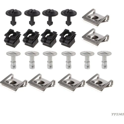 20PCs/Set Undertray Guard Engine Under Cover Fixing Clips & Screw KIT For AUDI A4 A6