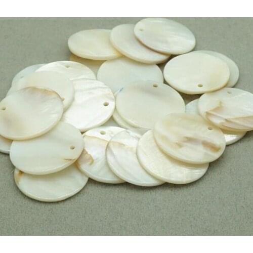 Fashion white color round-shape shell accessory diy beads jewelry findings with hole 8/10/15/18/20/25/30mm 20 pieces xyj100