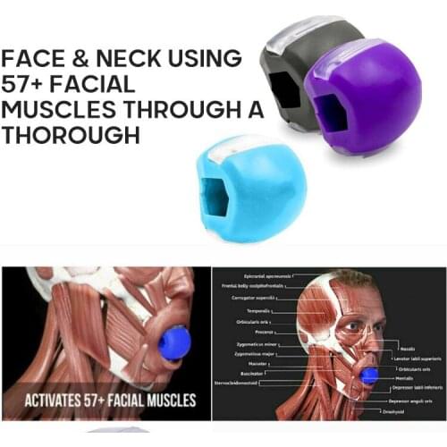 Food-grade Silica Gel JawLine Exercise Ball Muscle Trainin Fitness Ball Neck Face Toning Jawrsize Jaw Muscle Training