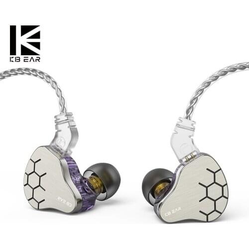 KBEAR Lark Hybrid 1DD+1BA Driver Unit In Ear Earphone Hifi sport music earbuds With 0.78mm pin with 4N Silver plated cable KS2