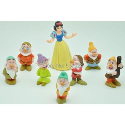 New 80Pcs Snow White And The Seven Dwarfs Classic 1.8-3" 4.5-8CM PVC Action Figure
