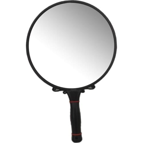 Portable Round Hand Mirror Hairdressing Makeup Handheld Mirror Large Viewing