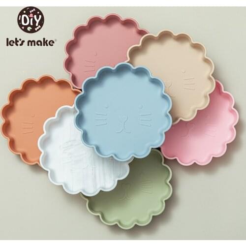 Silicone Baby Feeding Dishes Cute Children Infant Plate Tableware Environmental Solid Color Bowl Kid Snack Fruit Dinnerware