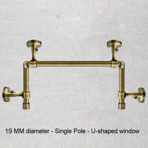 Thicken Curtain Rod Single Double Pole for Corner Window Octagonal Window Roman Curtain Rods Track Holder Accessories Customized