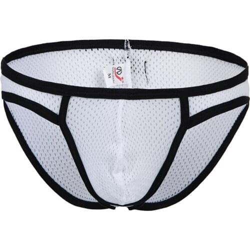 Sexy Men Underwear Briefs Mesh Breathable Underwear Jockstrap Men Slip Cueca Male Panties Underpants Briefs