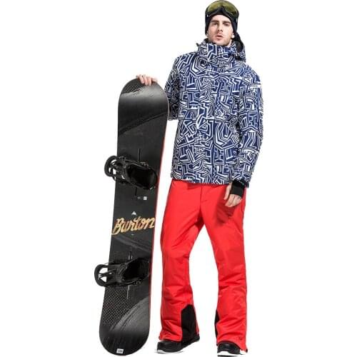 Outdoor Keep Warm Jacket Skiing Winter Jacket Mens Ski Wear Suit Skiing Clothes Men