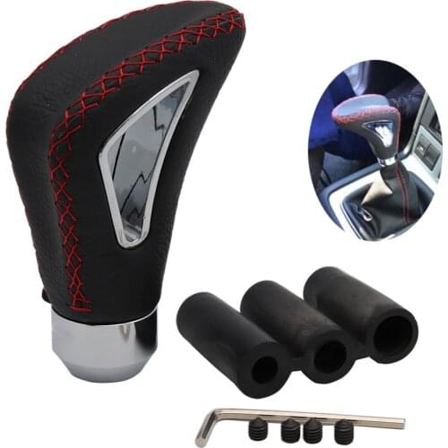 Universal Leather Car Manual Transmission 5 6 Speed Gear Shift Knob Shifter Lever Hand Stick For Honda Toyota Mazda Nissan Audi