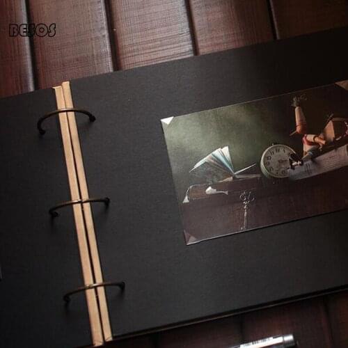Vintage Kraft paper DIY Album Large Loose-leaf Hand-paste Type Korean Couple Baby Classmate Commemorative Album B0139M
