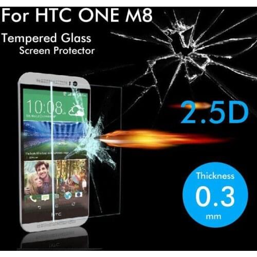 For HTC ONE M8 Tempered Glass Original 9H High Quality Protective Film Explosion-proof Screen Protector for One 2 M8s M8w M8t