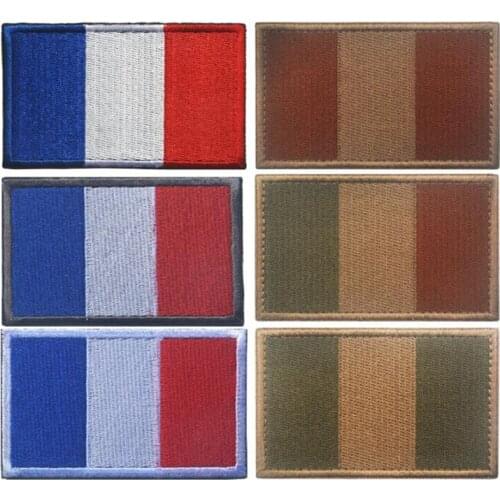 1pc Chapter 3D Embroidery French Flag Embroidery Badge Armband Patch Cloth Cloth Label Outdoor Clothing Personalized Accessories