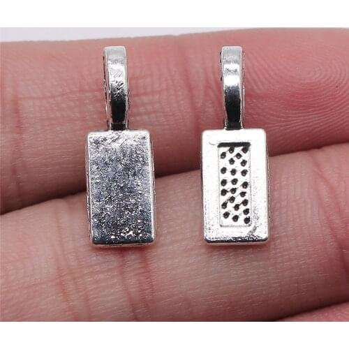 10pcs 2 Colors 7x21mm Rectangle Bail Beads For Jewelry Making DIY Charms Jewelry Findings