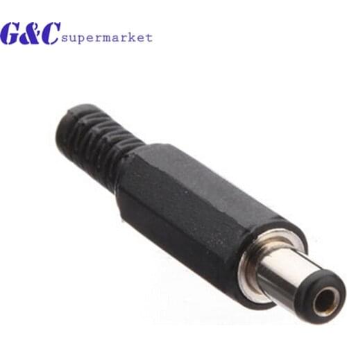 10pcs DC power plug 9mm length 5.5*2.1MM 30V 1A Electric Connectors Male Mount Jack Plug Wire Terminals Adapter
