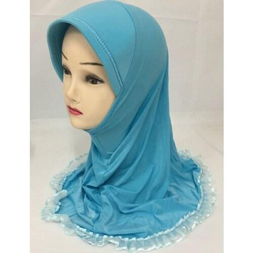 12 pieces/lot) 2017 new style small girls hijab kids muslim scarf XHGT019
