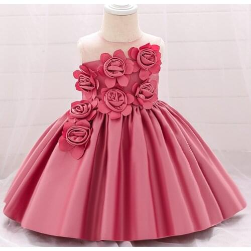 2020 Baby Flowers Girl Dress Formal Evening Prom Gown Dress Elegant Rose Flower Girls Dresses Flower Girl Dress Pink
