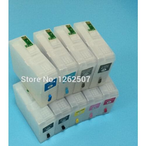 3880 For Epson T5801-T5809 80ml x 9colors Refillable ink cartridge for Epson 3880 printer with chip sensor