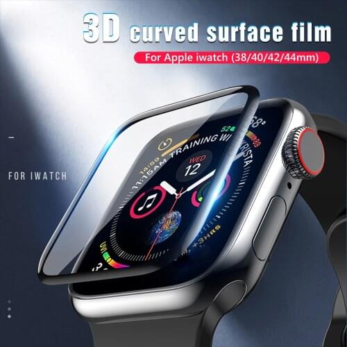 3D Curved Surface Film For Apple Watch 40mm 44mm 38mm 42mm Tempered Film Cover For iwatch 4 3 2 1 Series Not Glass