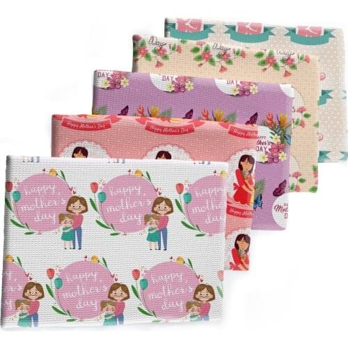 50*150cm Love Mun Mothers Day Bullet Textured Liverpool Patchwork Tissue Kids home textile