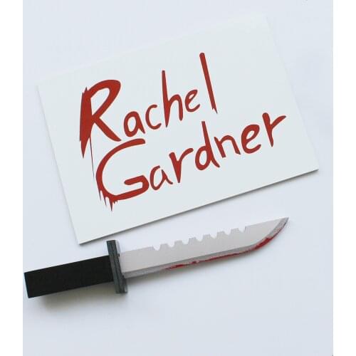 Angels of Death Isaac Foster Rachel Gardner Cosplay Dagger with Hand Card Costume Halloween Props Gift