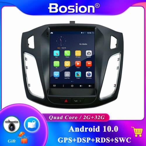 Bosion Autoradio GPS Sat Nav For Ford Focus 2012-2018 Car Radio Stereo Player Android 10.0 BT AUX RDS SWC USB DAB OBD TV