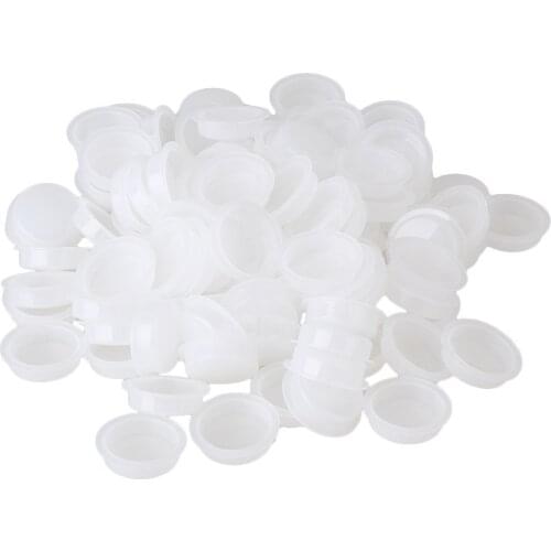 White Plastic Polyethylene Fluid Japan Type 30cc/50cc Dispensing Syringe End Cap for Syringe Barrel Pack of 100