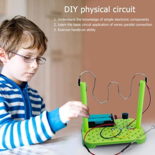 Kids Basic Circuit Electricity Learning Kit Physics Educational Toys For Children STEM Experiment Teaching Hands-on Ability Toy