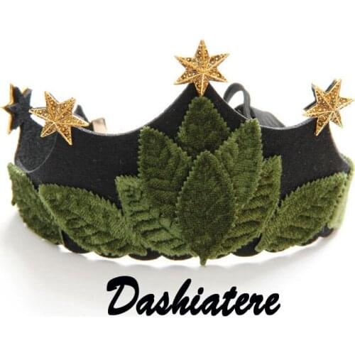 Tribal Chief Man Crown Christmas Leaves Queen King Six-pointed Stars Tiara Cosplay Photo Exotic Forest Party Hair Accessories