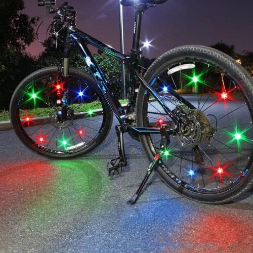 Outdoor Bike Light Sports Cycling Bicycle Wheel Spokes Light Wind Fire Wheel Cool Bicycle Light Cycling Accessories LED Wheel